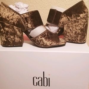 Cabi Interlock Block Heel Open Toe Heel size 9.5